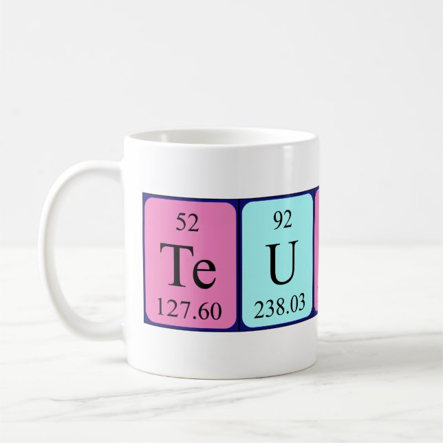 Teunis periodic table name mug (Left)