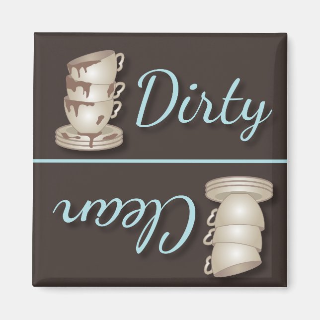 Teups Magnets de frigorifique sale ou propre (Devant)