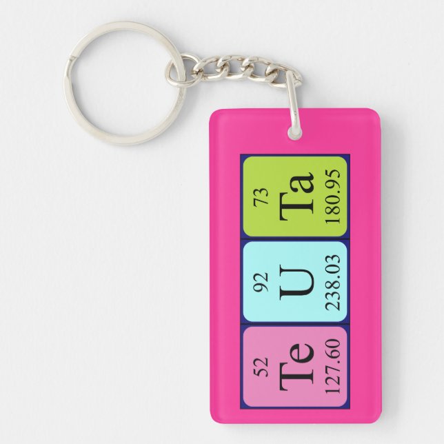 Teuta periodic table name keyring (Front)