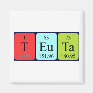 Teuta periodic table name magnet