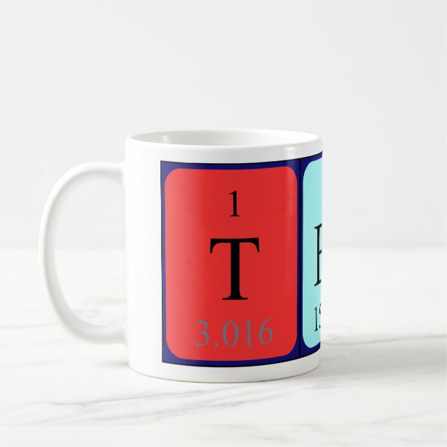 Teuta tasse de nom de table périodique (Gauche)