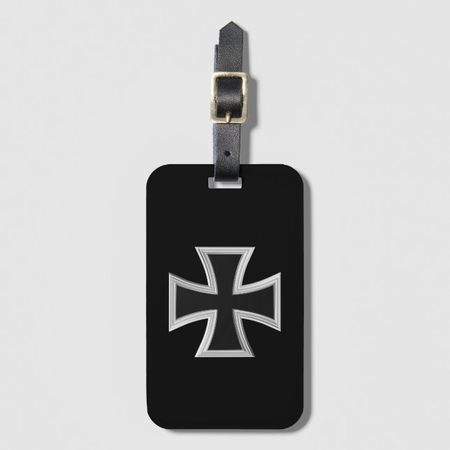 Teutonic cross luggage tag (Front Vertical)