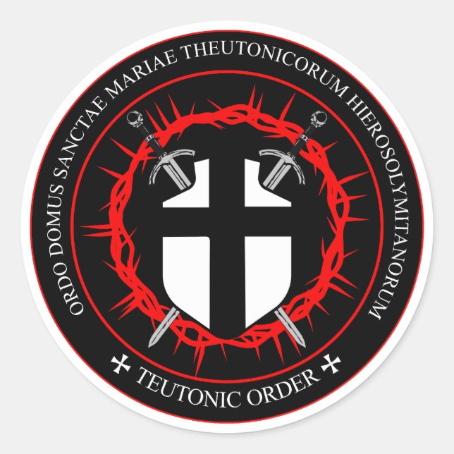 teutonic knight logo classic round sticker (Front)