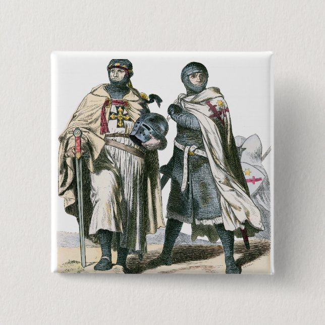 Teutonic Knights 2 Inch Square Button (Front)