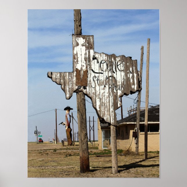 Tex and Texas Steakhouse Sign (Front)