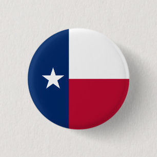 Texan Flag, Flag of Texas 1 Inch Round Button