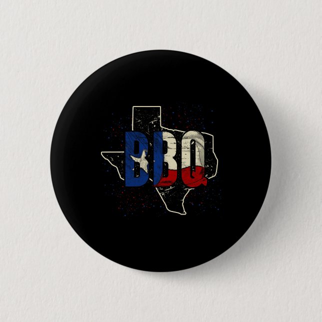 Texan Flag Proud American Gift Bbq Texas  2 Inch Round Button (Front)