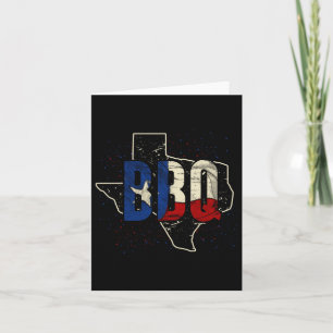Texan Flag Proud American Gift Bbq Texas  Card