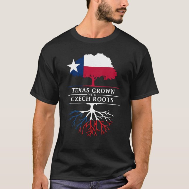 Texan Grown with Czech Roots T-Shirt (Front)