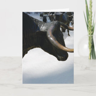 Texan Holiday Card--Texas Longhorns (Customizable) Card