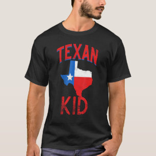 Texan Kid Flag Texas Proud Vintage T-Shirt