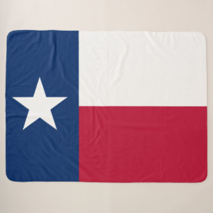 Texan State Flag (Texas) Sherpa Blanket