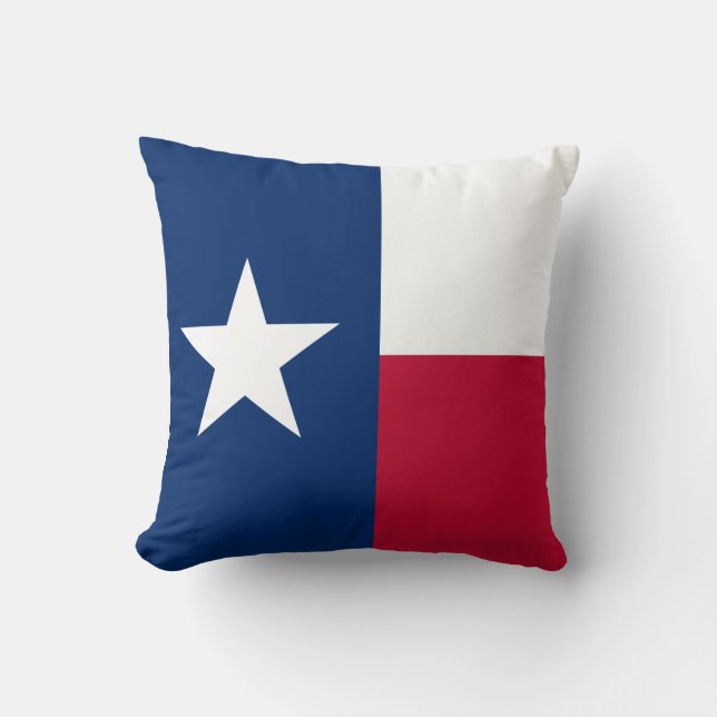 Texan State Flag (Texas) Throw Pillow (Front)