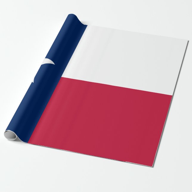 Texan State Flag (Texas) Wrapping Paper (Unrolled)