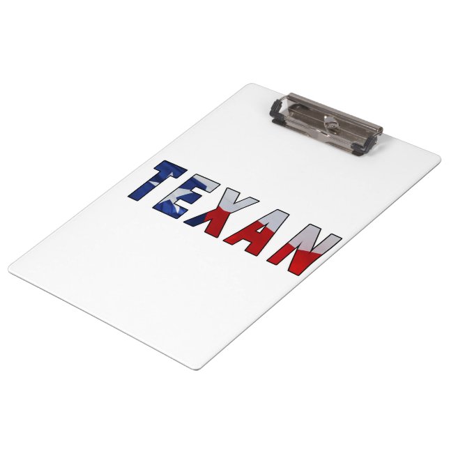 Texan Waving Flag Clipboard (Angled)