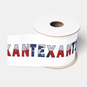 Texan Waving Flag Grosgrain Ribbon