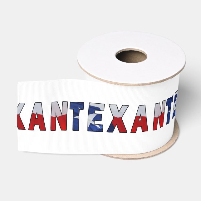 Texan Waving Flag Grosgrain Ribbon (Spool)