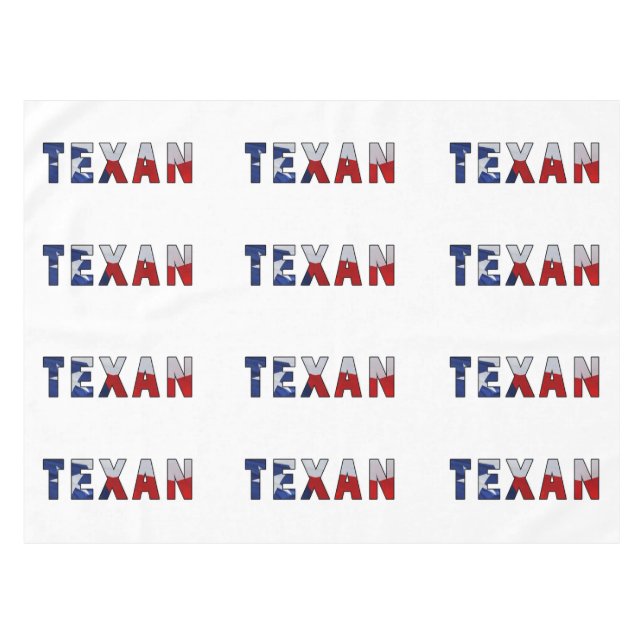 Texan Waving Flag Tablecloth (Front (Horizontal))