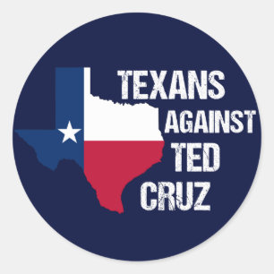 Texans Against Ted Cruz Texas Democrat Classic Round Sticker