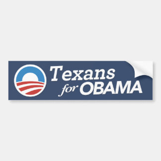 Texans For Obama Bumper Sticker (CUSTOM COLOR)