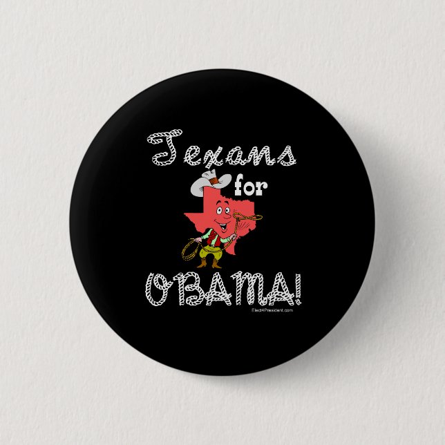 Texans for obama Button (Front)