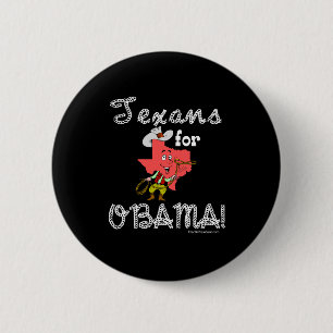 Texans for obama Button