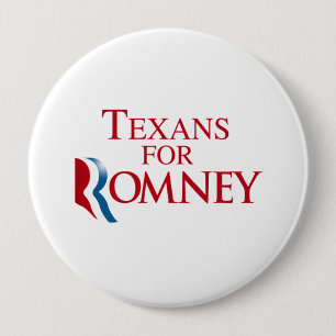 TEXANS FOR ROMNEY.png 4 Inch Round Button