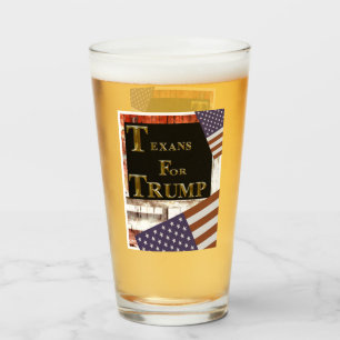 TEXANS FOR TRUMP GLASS