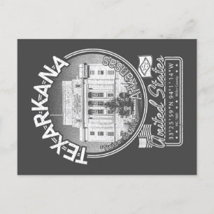 TEXARKANA ARKANSAS VINTAGE - STATE LINE AVENUE POSTCARD