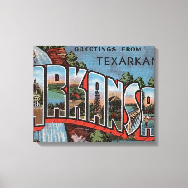 Texarkana, Arkansas (Waterfall Scene) Canvas Print (Front)