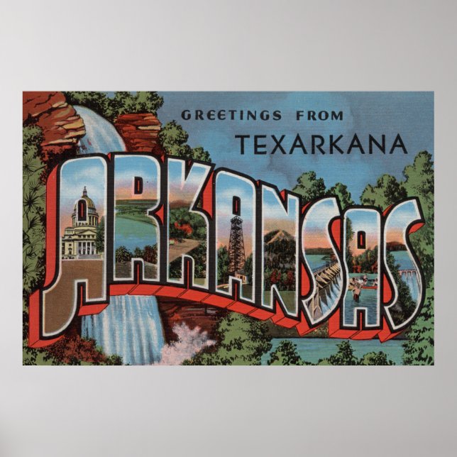 Texarkana, Arkansas (Waterfall Scene) Poster (Front)
