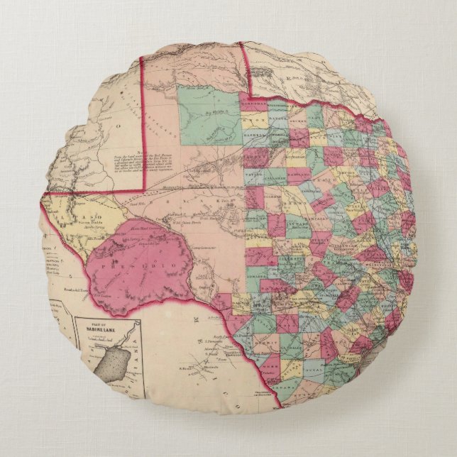 Texas 10 round pillow (Front)