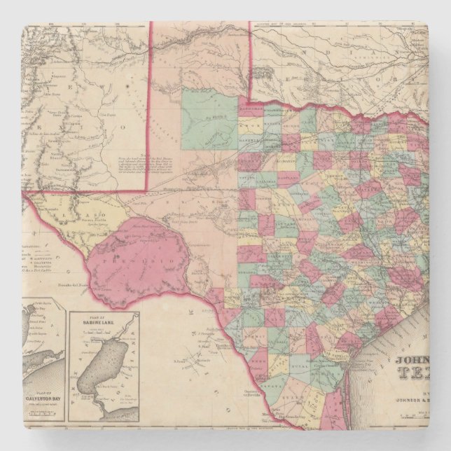 Texas 10 stone coaster (Front)