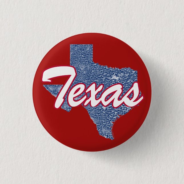 Texas 1 Inch Round Button (Front)