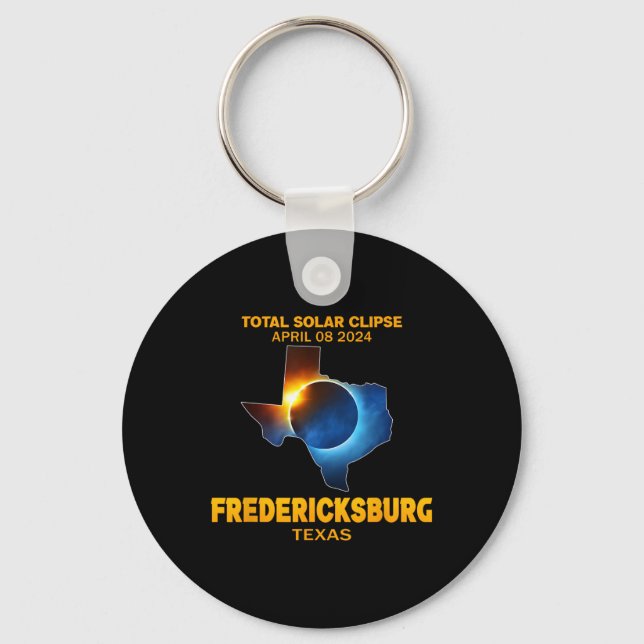 Texas 2024 Total Solar Eclipse  Keychain (Front)