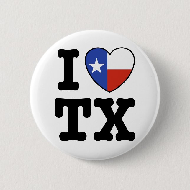 Texas 2 Inch Round Button (Front)