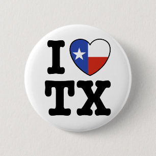 Texas 2 Inch Round Button