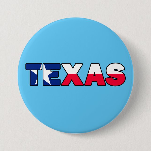 Texas 3 Inch Round Button (Front)