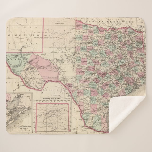 Texas 5 sherpa blanket (Front (Horizontal))