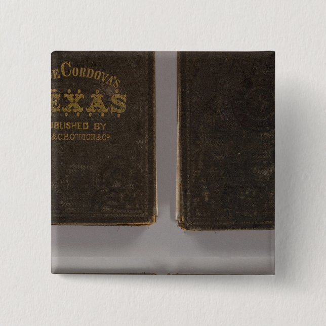 Texas 6 2 inch square button (Front)