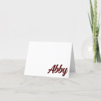Texas A&M Aggies Gig 'em! Personalized Card
