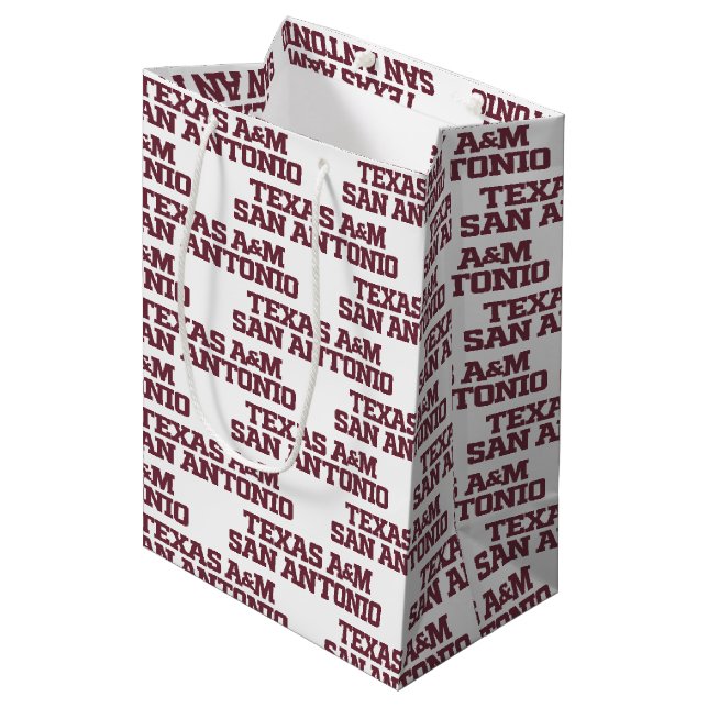 Texas A&M San Antonio Medium Gift Bag (Front Angled)