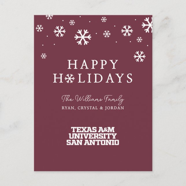 Texas A&M University-San Antonio Holiday Postcard (Front)