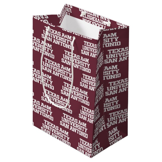Texas A&M University-San Antonio Medium Gift Bag (Front Angled)