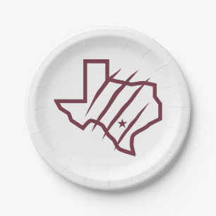Texas A&M University-San Antonio   State Logo Paper Plate