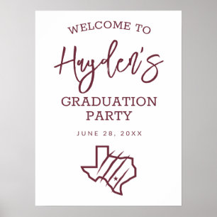 Texas A&M University-San Antonio   State Logo Poster