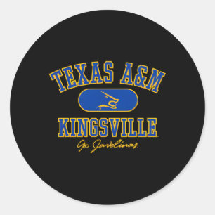 Texas Am Kingsville Javelinas Varsity Classic Round Sticker