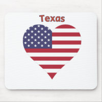 Texas American Flag Heart