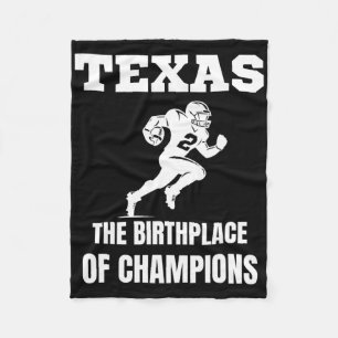 Texas American Football Champion Legends Players T Fleece Blanket
