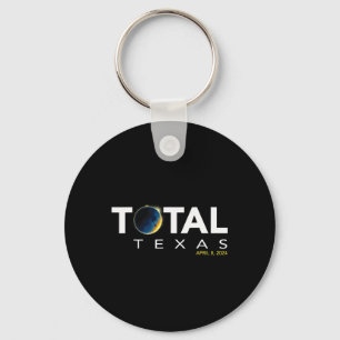 Texas April 8 Total Solar Eclipse 2024  Keychain